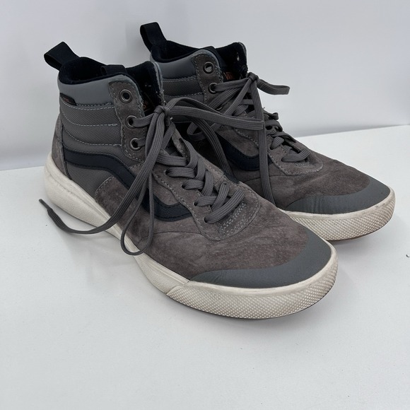 Vans Mens Ultrarange High Top Sneaker Size 8 Gray Suede Cushioning Grip - Picture 1 of 9